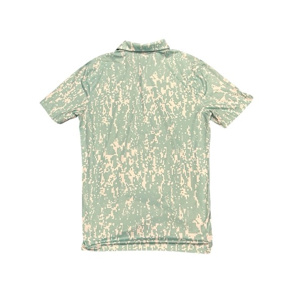 Nike Men's Small Dri-FIT Vapor Golf Polo Green/Blue Digital Camouflage Graphic - Picture 3 of 4